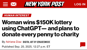 Woman Wins $150K Lottery Using ChatGPT